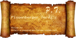 Pissenberger Teréz névjegykártya